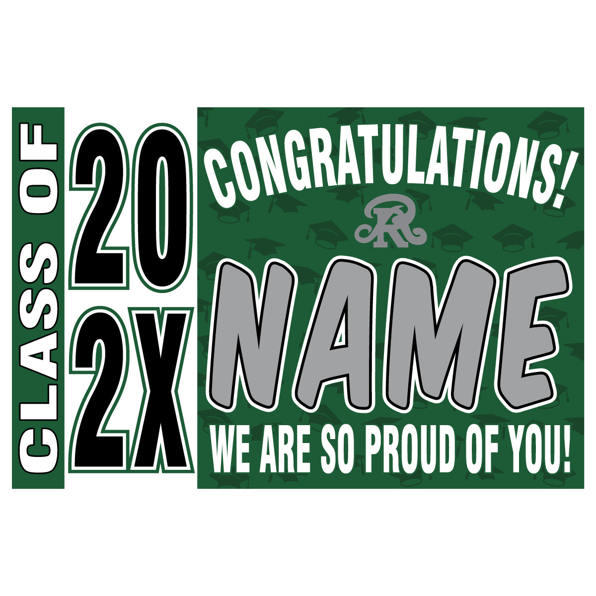 GBY01 Personalized Graduation Banner - No Pic