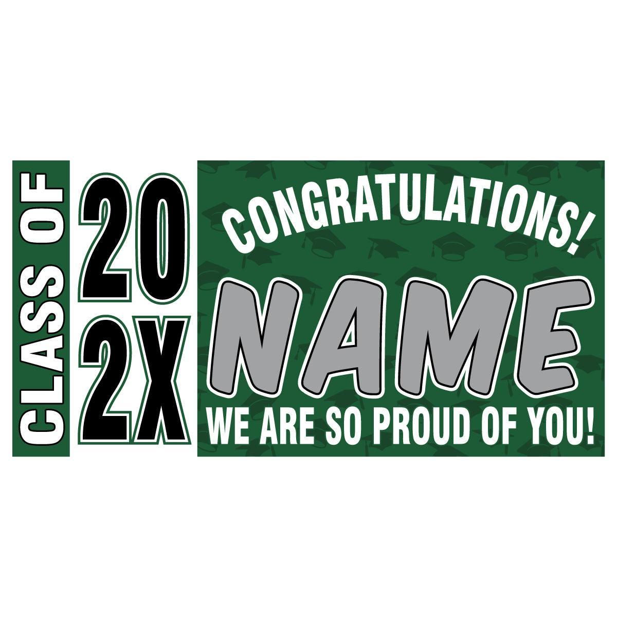 GBY01 Personalized Graduation Banner - No Pic