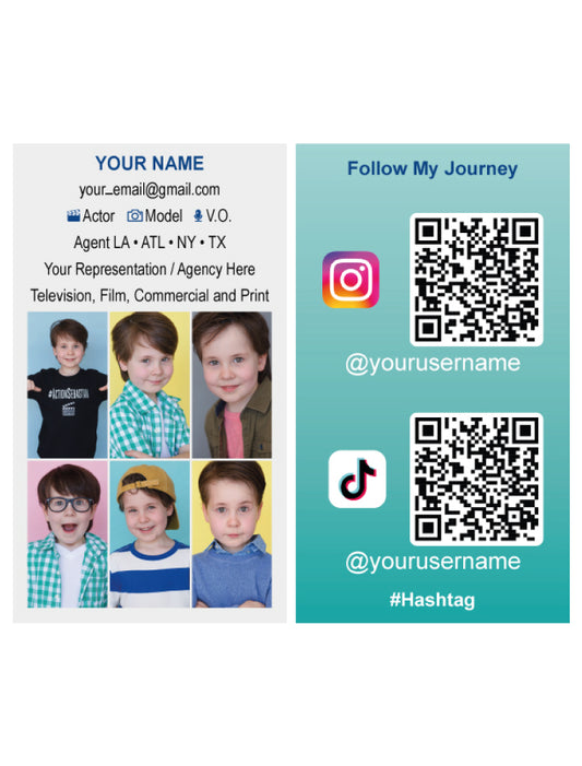 Custom Acting/Headshot Business Cards