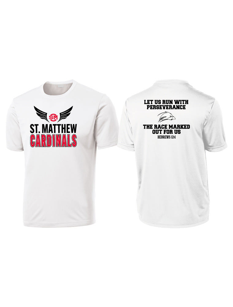 MBC4 - ST. MATTHEW BOOSTER WHITE DRIFIT SHORT SLEEVE SHIRT