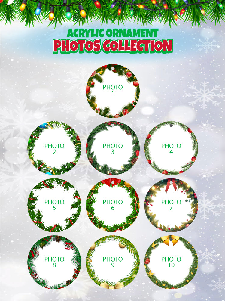 CM02 Acrylic Ornament Photo Collection – 10-Piece Custom Set