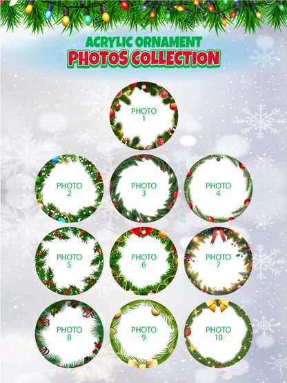 CM02 Acrylic Ornament Photo Collection – 10-Piece Custom Set