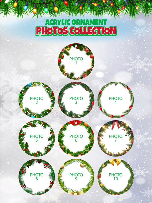 CM02 Acrylic Ornament Photo Collection – 10-Piece Custom Set