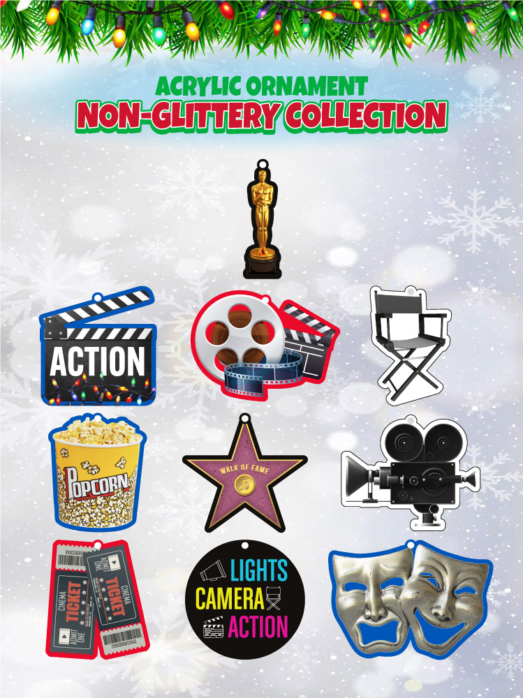 CM04 Acting & Theater Phrases Ornament Collection- 10 Piece Set