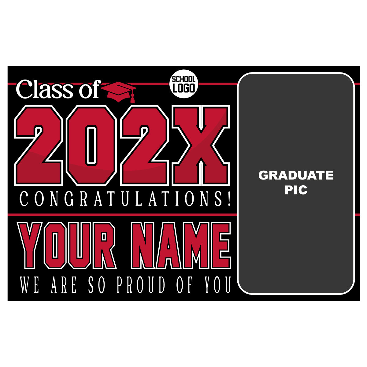 GBR01 Personalized Graduation Banner - Proud of You