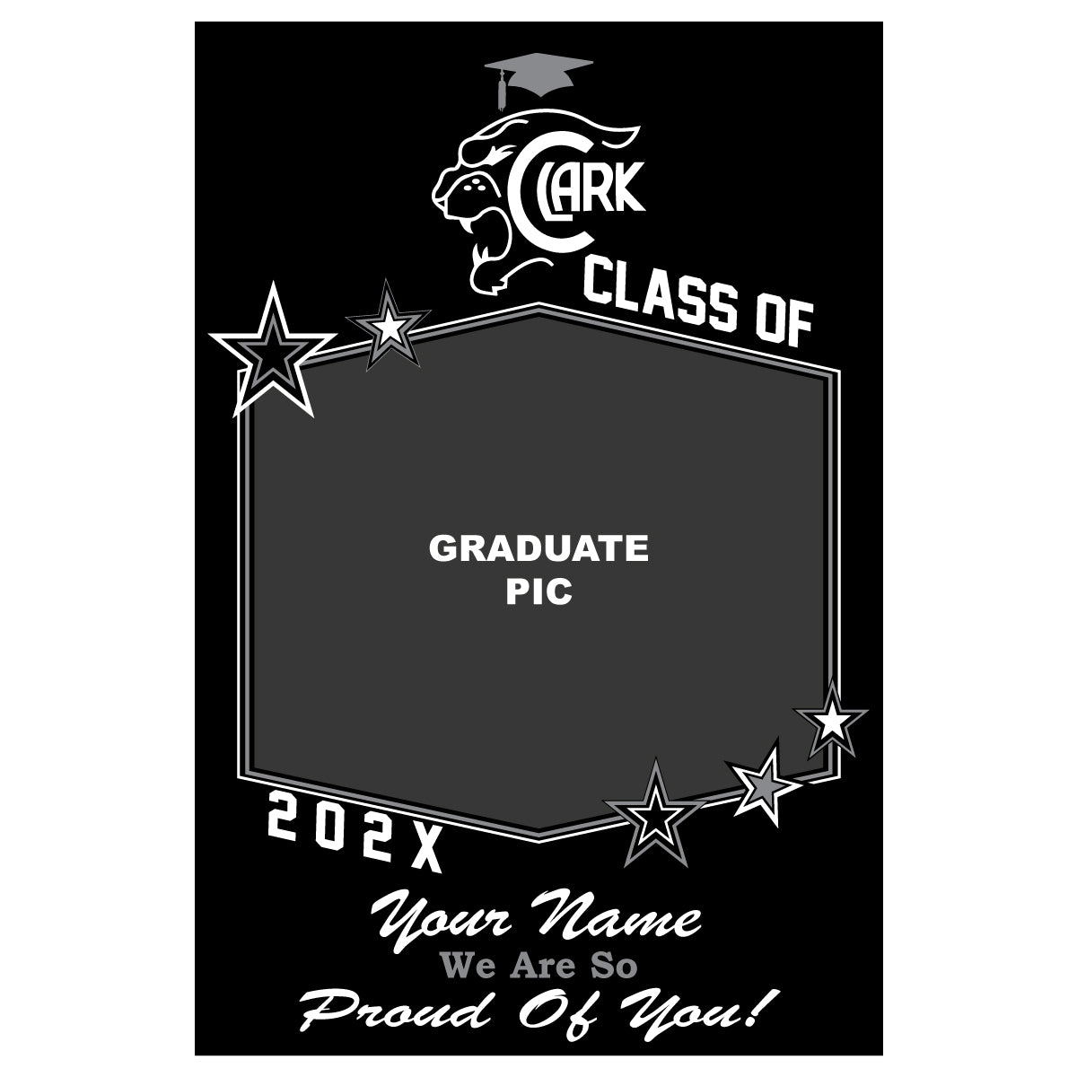 GBV01 Personalized Vertical Graduation Banner - Proud of you