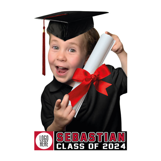 CGS02 -  Personalized Graduate Photo Cut Out Sign with Name - 2ft tall