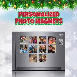 CM09 Personalized Holiday Photo Magnets- Custom 10-Piece Set
