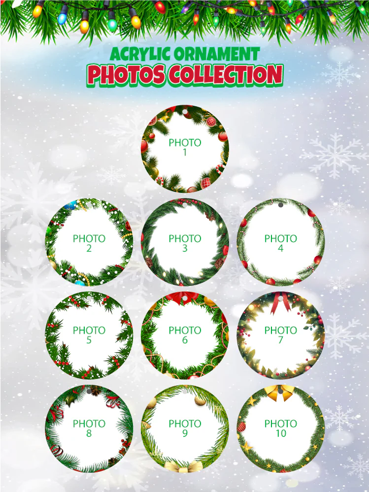 CM02 Acrylic Ornament Photo Collection – 10-Piece Custom Set - Image 2
