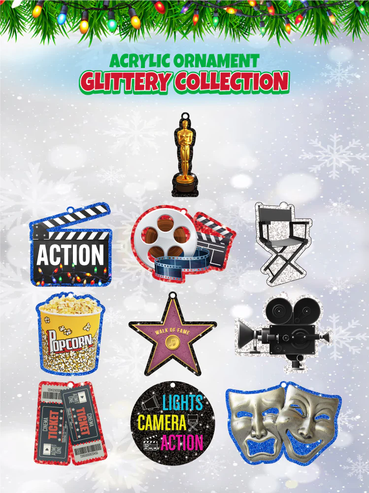 CM04 Acting & Theater Phrases Ornament Collection- 10 Piece Set - Image 2