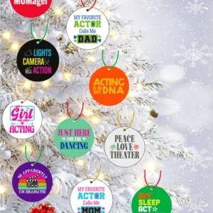 CM08 Acting & Theater Phrases Ornament Collection - 10-Piece Set