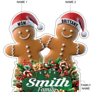 CM10 Personalized Gingerbread Family Magnets & Decals