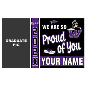 GBS01 Personalized Graduation Banner - So Proud of You!
