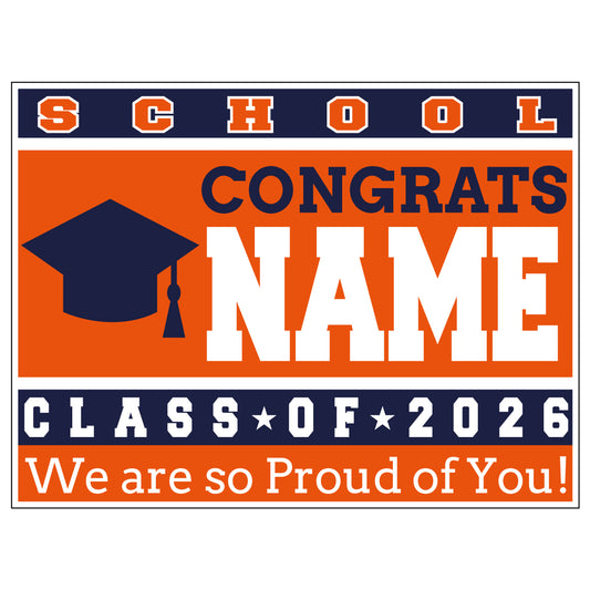 CGS06 - Personalized Graduate Regular Yard Sign