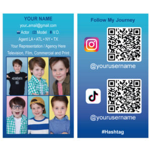 Custom Acting/Headshot Business Cards