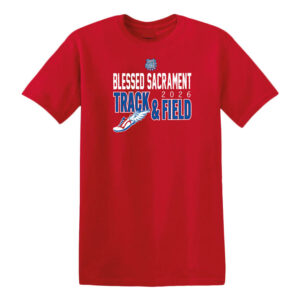 BSS02 RED SHORT SLEEVE COTTON TRACK & FIELD SHIRT